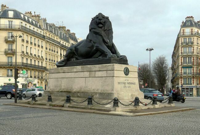 Le Lion de la place Denfert-Rochereau, à Paris XIV.