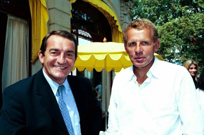 Jean-Pierre Pernaut et Patrick Poivre d'Arvor en août 1999. 