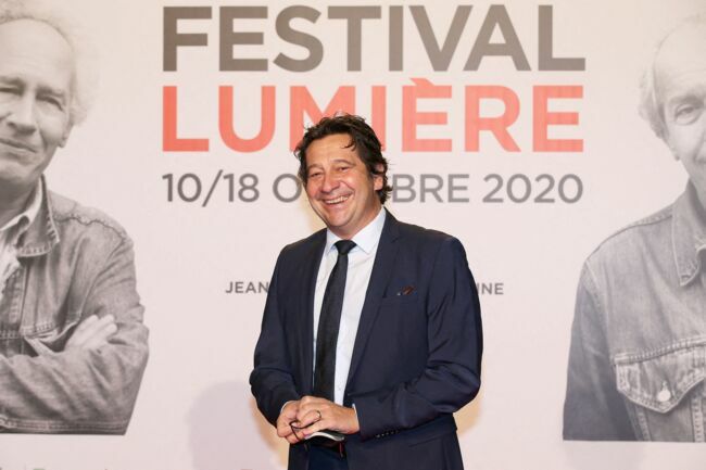 Laurent Gerra lors du photocall de la cérémonie d'ouverture de la 12ème édition du festival Lumière à la Halle Tony Garnier à Lyon le 10 octobre 2020.