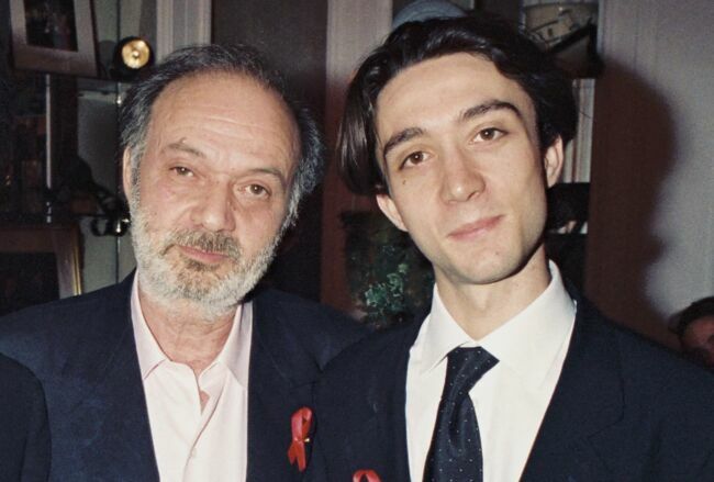 Claude Berri et son fils Julien Rassam, en 1994