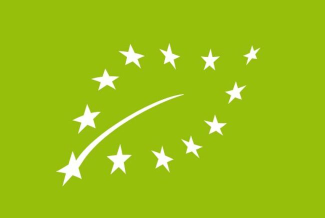 Label destiné à l'identification commerciale des produits respectant la réglementation de l'Union européenne sur l'agriculture biologique.