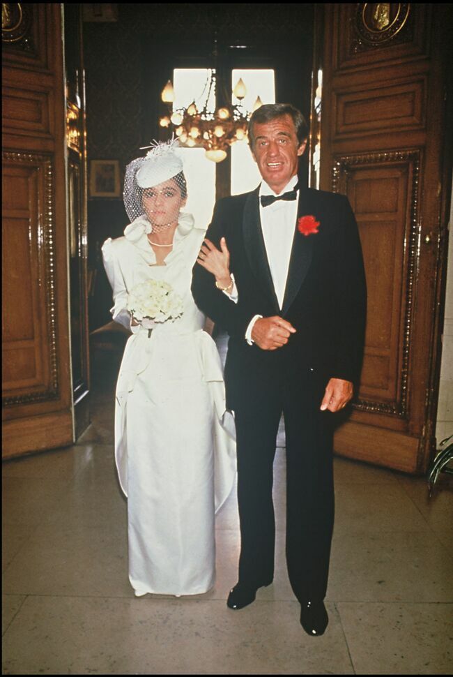 Jean-Paul Belmondo et sa fille Patricia, le jour de son mariage