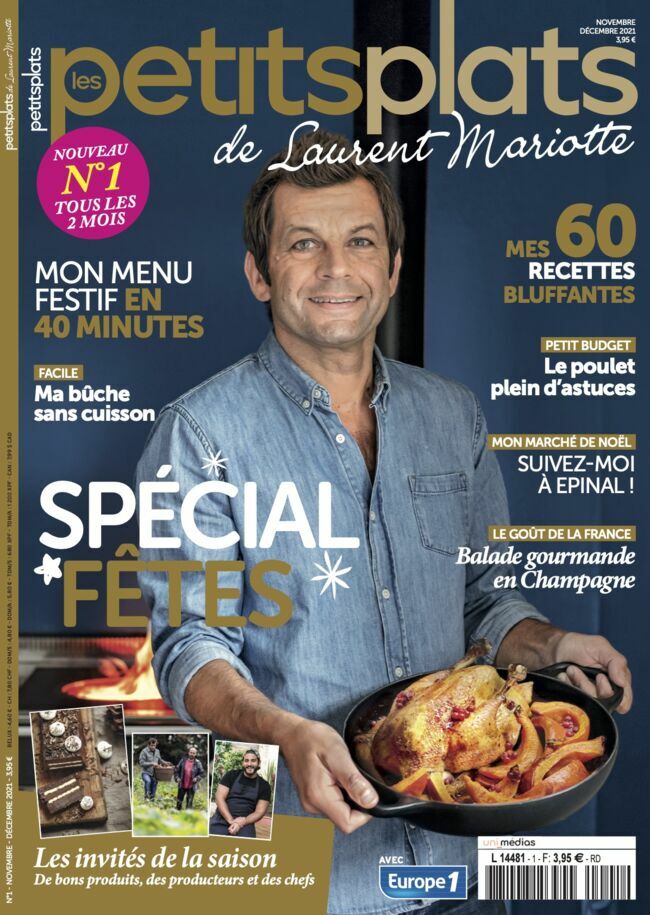 "Les Petits plats de Laurent Mariotte", en kiosque le 4 novembre 2021.