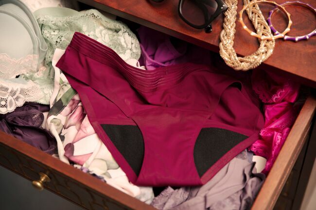 Culotte menstruelle Nana modèle Bikini, couleur Bordeaux