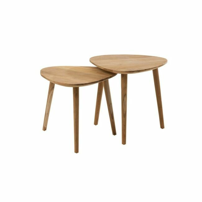 Tables basses gigognes en bois, H 50 x 45 x 45 cm. "Poji", Meubles & Design sur laredoute.fr, 335€ les deux.