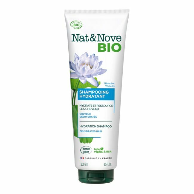 Nat&Nove Bio - Shampooing Hydratant certifié bio, cheveux déshydratés - disponible sur Nocibe, 5,90€ (250ml)