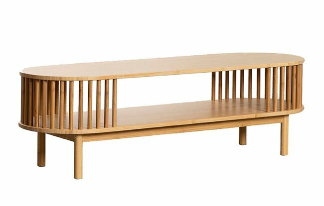 Table basse en bambou, H 36,5 x L 120 x P 39 cm. "Connery", Sklum, 224,95€. 