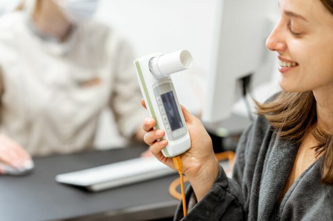 Test de spirométrie.