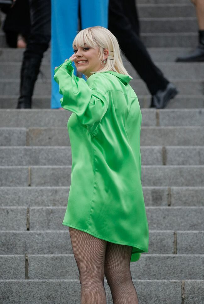 Louane Emera - Arrivées au défilé de mode Hommes printemps-été "AMI" au Sacré Coeur à Paris. Le 23 juin 2022 © Veeren-Christophe Clovis / Bestimage