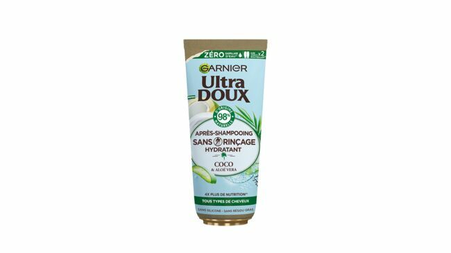 Ultra Doux Après-Shampooing Sans Rinçage Hydratant, Garnier, 4,90 €.
