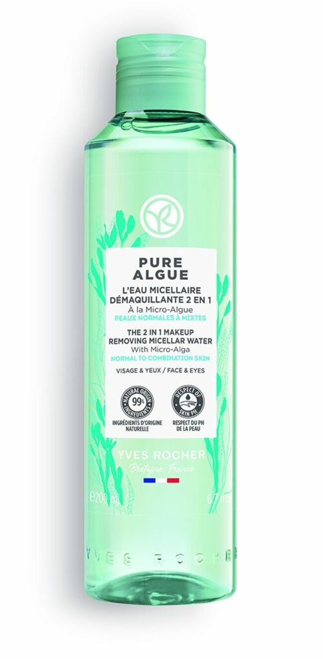 L’eau Micellaire Démaquillante Pure Algue, Yves Rocher, 14,90€.