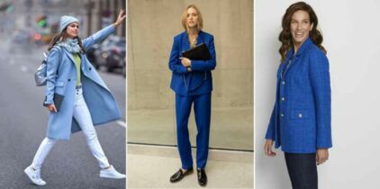 Mode Comment Bien Porter Le Bleu De La Saison Femme Actuelle Le Mag