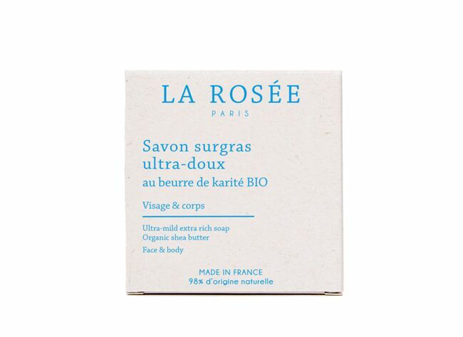 Savon surgras ultra-doux, La Rosée, 5,90€.