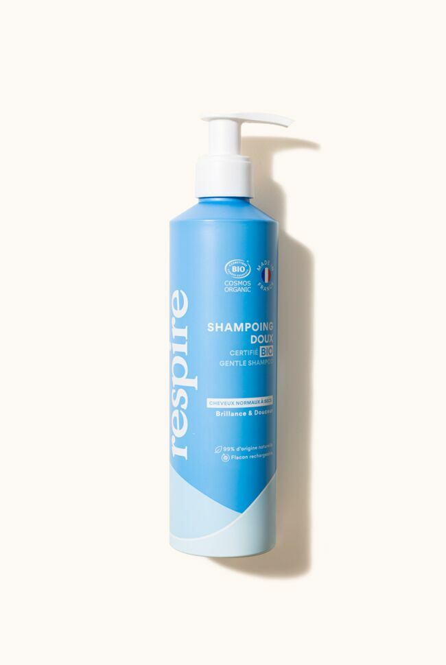 Shampoing liquide doux, Respire, 10,90 €