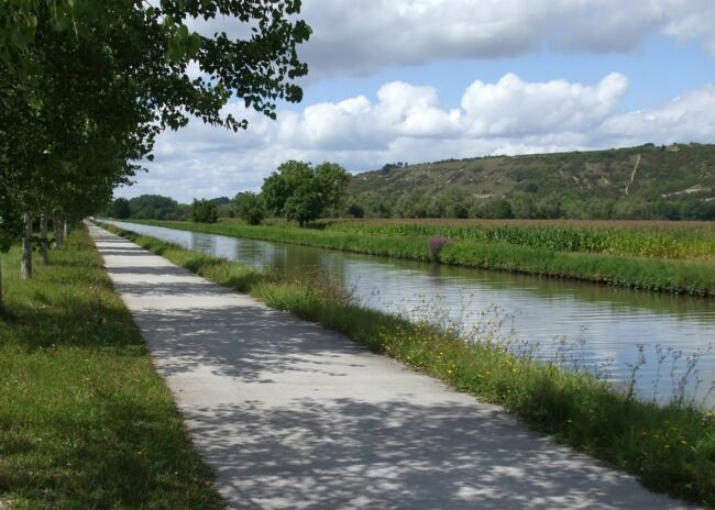 Le canal du Nivernais à proximité de Vincelottes.