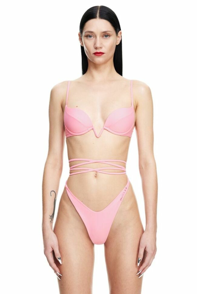 Bikini string biscuits pour femmes, maillot de bain sexy, micro, push-up,  ensemble deux pièces, pour la plage, tendance 2024