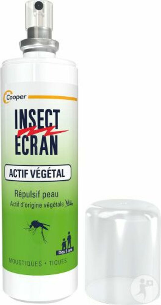 Insect'écran Actif végétal – 8,50€ pour 100 ml, en pharmacie et parapharmacie ainsi que sur insectecran.com 
