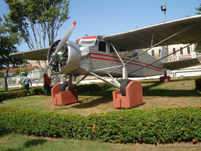 L’avion original de Jimmy Angel, sur la pelouse de l’aéroport de Ciudad Bolívar, Venezuela.