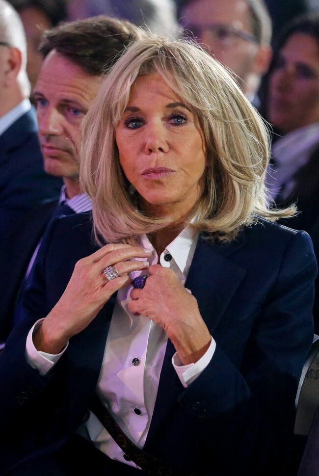 Brigitte Macron, Première Dame française lors de la journée nationale de la lutte contre le harcèlement à l’école au lycée Pierre-Gilles de Gennes - ENCPB à Paris, France, le 7 novembre 2023