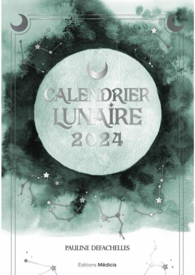 Un Calendrier Avec Une Femme Assise Sur Un Nuage Et Le Calendrier Des  Phases De La Lune 2024 Avec Un Corps De Femme Nue