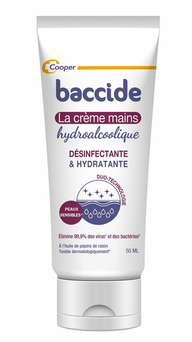Crème Mains Hydroalcoolique, Baccide, 3,95€.