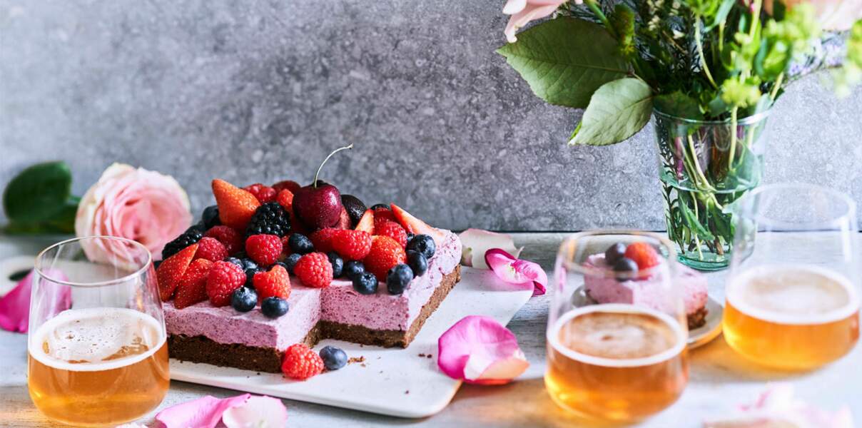 Cheesecake chocolat & fruits rouges
