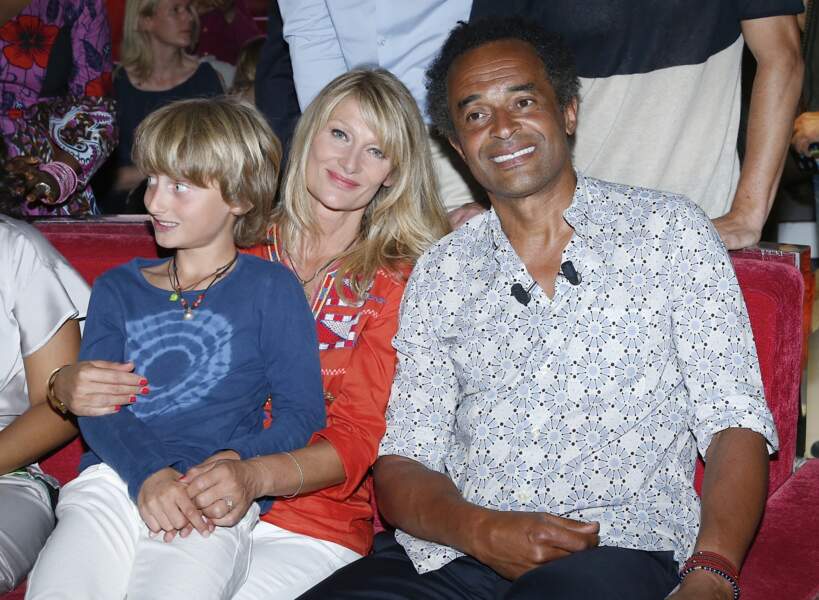 Yannick Noah avec sa femme Isabelle Camus et leur fils Joalukas