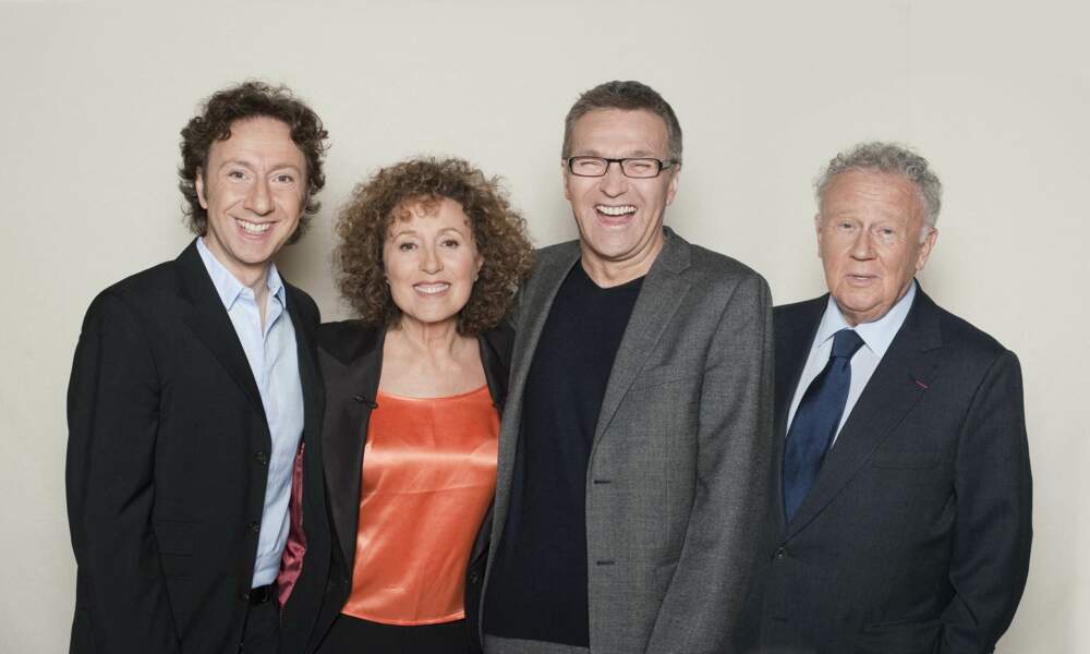 Stéphane Bern avec Mireille Dumas, Laurent Ruquier, et Philippe Bouvard