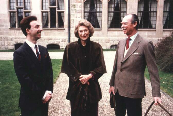 Stéphane Bern avec le duc et la duchesse du Luxembourg