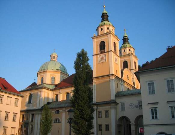 La cathédrale Saint-Nicolas à Ljubljana