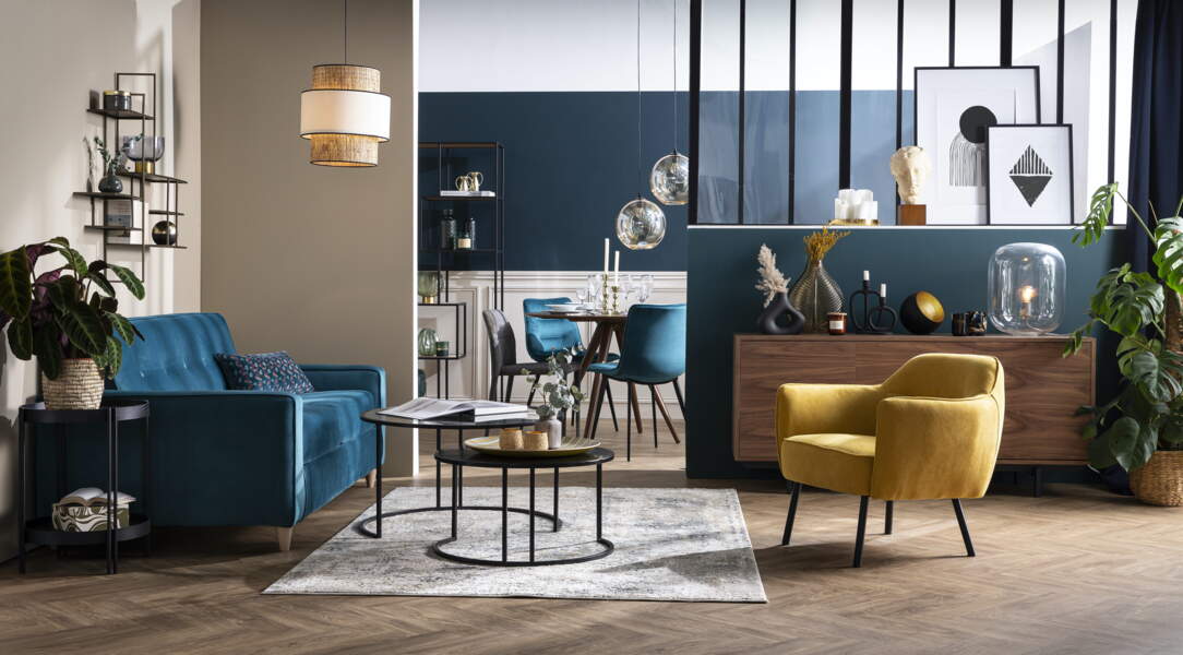Nos plus belles inspirations de salons bleus - Femme Actuelle