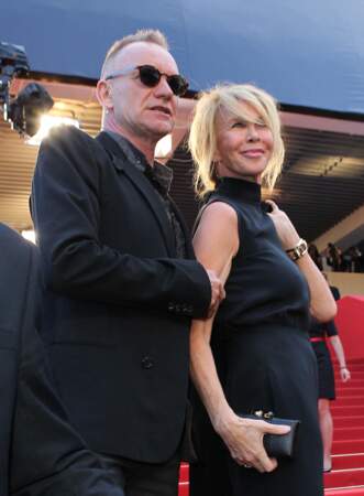 Sting et sa femme Trudie Styler, sur les marches du Palais des Festivals de Cannes, pour le film "Mud", le 26 mai 2012.