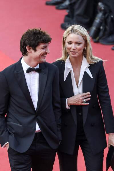 Niels Schneider et sa compagne Virginie Efira lors du 72e Festival International du Film de Cannes 