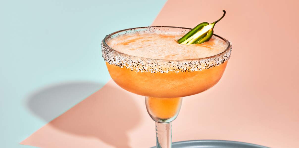 Cocktail Margarita givrée papaye