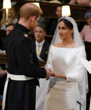 Cérémonie de mariage du prince Harry et de Meghan Markle, en la chapelle Saint-George, au château de Windsor, le 19 mai 2018.