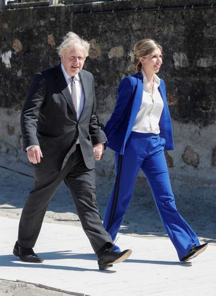 Boris Johnson, 56 ans, le premier ministre du Royaume-Uni, a épousé Carrie Symonds, 33 ans, le 29 mai 2021.