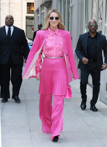 Céline Dion bluffante dans un look flashy 