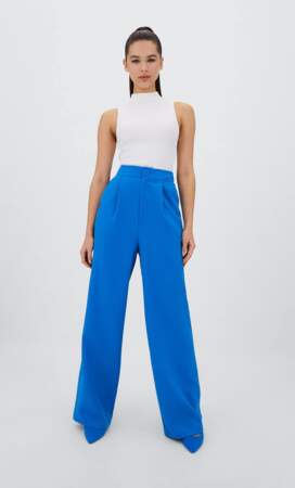 Pantalon tendance : bleu flashy
