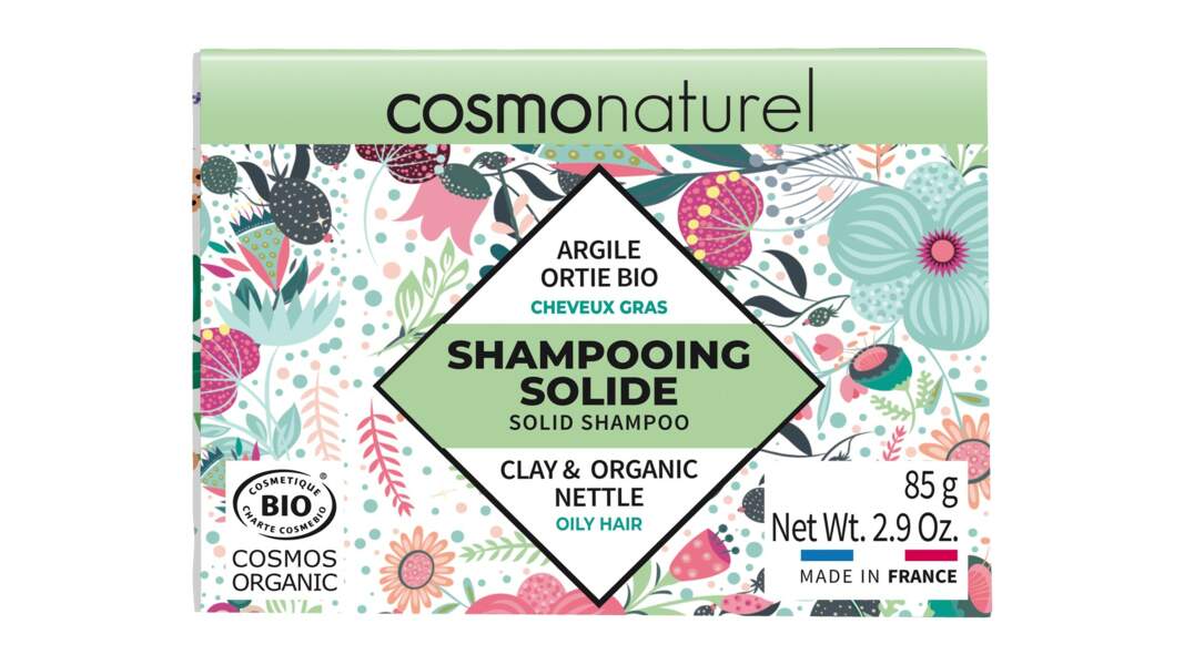 Shampooing solide cheveux gras Cosmonaturel
