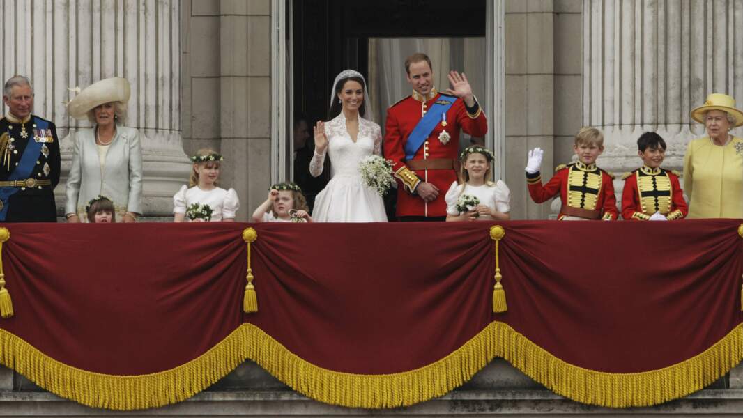 Elizabeth II, William et Kate