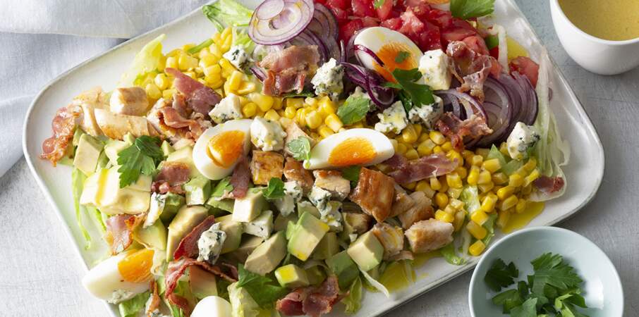 Salade complète au poulet et bacon