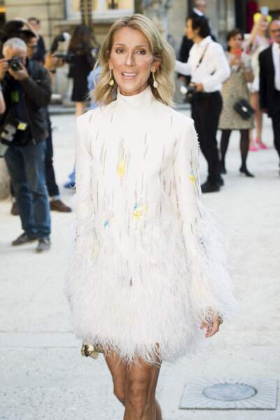 Céline Dion : 3 juillet 2019 arrivant au défilé de mode haute-couture automne-hiver 2019/2020 Valentino à Paris.