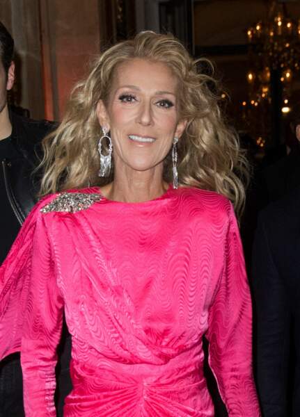 Céline Dion : 24 janvier 2019 sortant de son hôtel parisien pour se rendre au Moulin-Rouge à Paris.