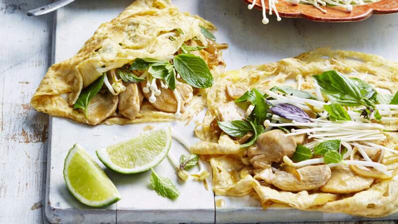 Omelette thaïe aux champignons