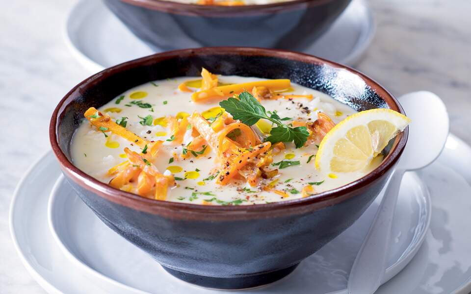 Soupe de riz et carottes