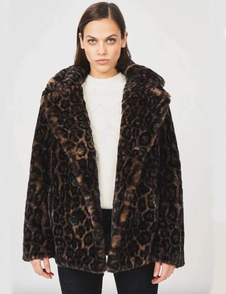 Manteau tendance : léopard