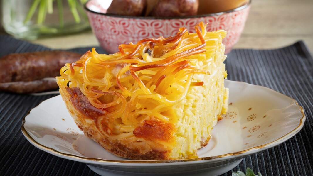 Les tagliatelles en omelette au cantal de Julie Andrieu : une "recette réconfortante à souhait" 