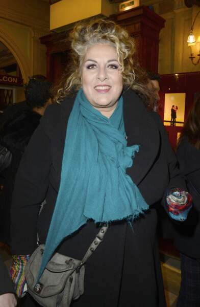 Marianne James à la générale de la pièce "La porte à côté", au Théâtre Édouard VII, à Paris, le 10 février 2014.