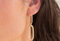 Boucles d’oreilles pendantes tendance : ovale