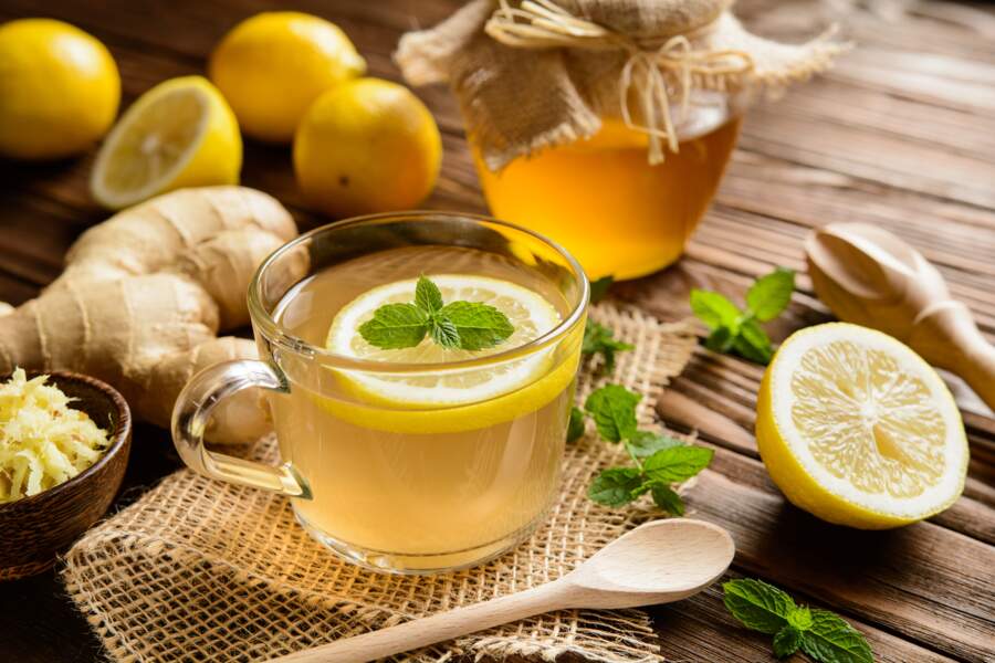 Thé au citron et baies de goji